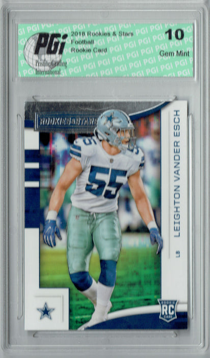 Leighton Vander Esch 2018 Rookies & Stars #150 Rookie Card PGI 10