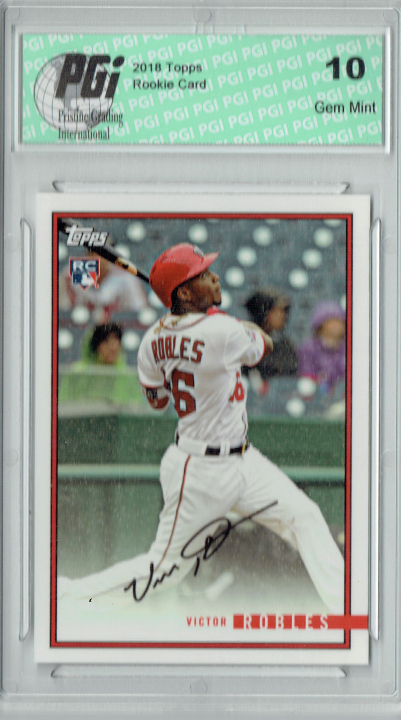Victor Robles 2018 Topps Rookie Review #4 1435 Made Rookie Card PGI 10