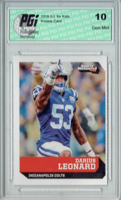 Darius Leonard 2019 S.I. for Kids #798 Rookie Card PGI 10