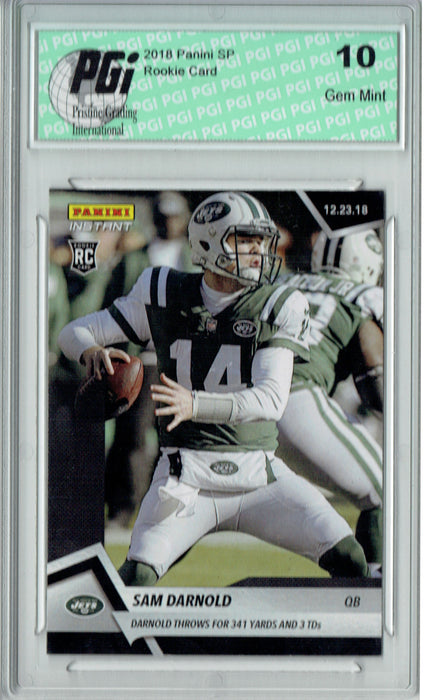 Sam Darnold 2018 Panini Instant #198 Masterpiece True 1/ 1 Rookie Card PGI 10