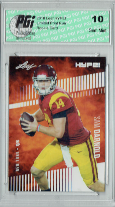 Sam Darnold 2018 Leaf HYPE! #4 2 Card Lot Rookie Card PGI 10