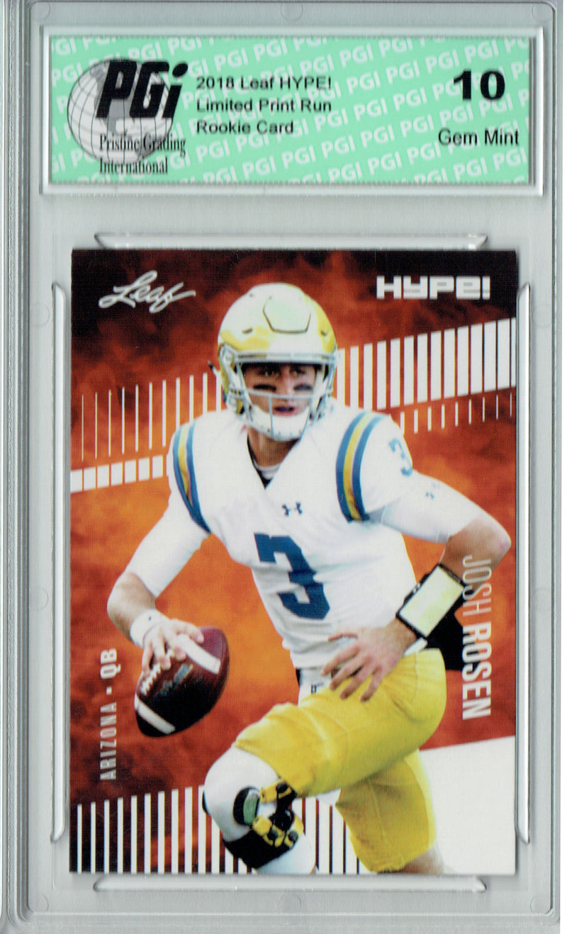 Josh Rosen Rookie Card UCLA PGI 10 Gem Mint Football Trading Card 2018 Leaf HYPE! #6