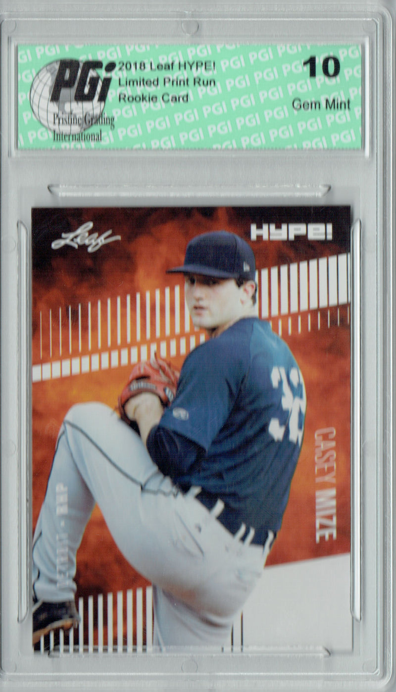Casey Mize 2018 Leaf HYPE #11 Only 5000 Made Rookie Card PGI 10