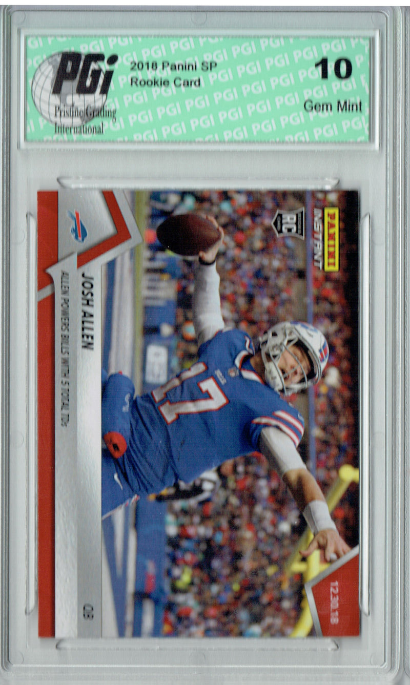 Josh Allen 2018 Panini Instant #236 Just 107 Ever Made Rookie Card PGI 10