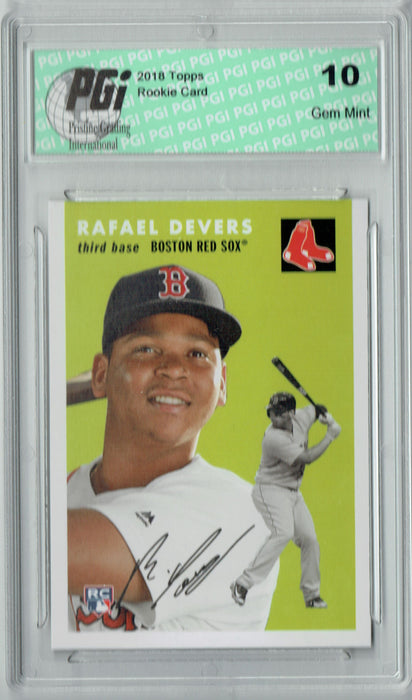 Rafael Devers 2018 Topps #261 1954 Throwback, 842 Made Rookie Card PGI 10