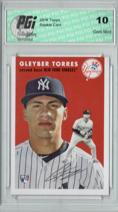 Gleyber Torres 2018 Topps #257 1954 Throwback, 842 Made Rookie Card PGI 10