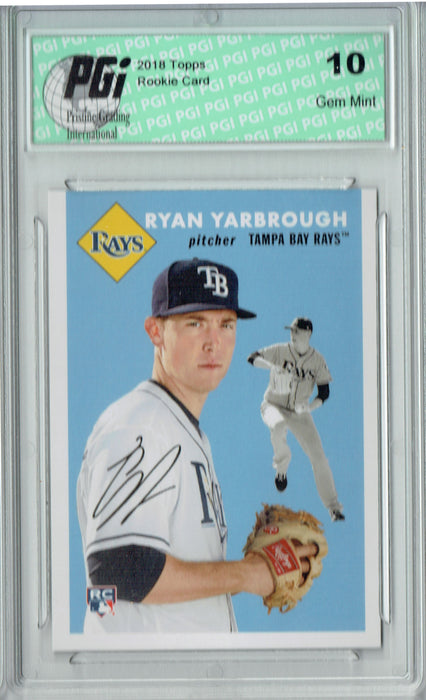 Ryan Yarbrough 2018 Topps #253 1954 Throwback, 842 Made Rookie Card PGI 10