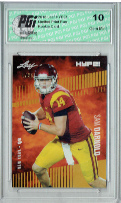 Sam Darnold 2018 Leaf HYPE! #4 The #1 of 25 Rookie Card PGI 10