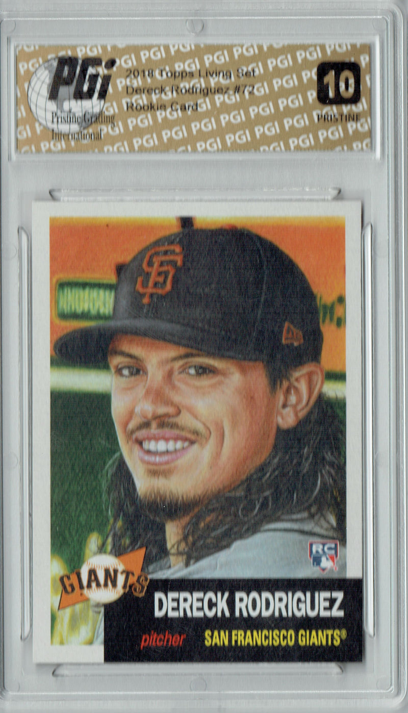 Dereck Rodriguez 2018 Topps Living Set #72 PRISTINE Rookie Card PGI 10