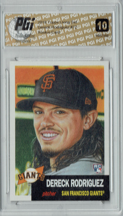 Dereck Rodriguez 2018 Topps Living Set #72 PRISTINE Rookie Card PGI 10