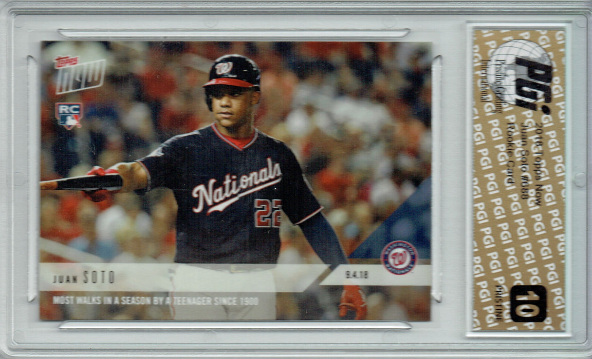 Juan Soto 2018 Topps Now #688 PRISTINE Rookie Card PGI 10