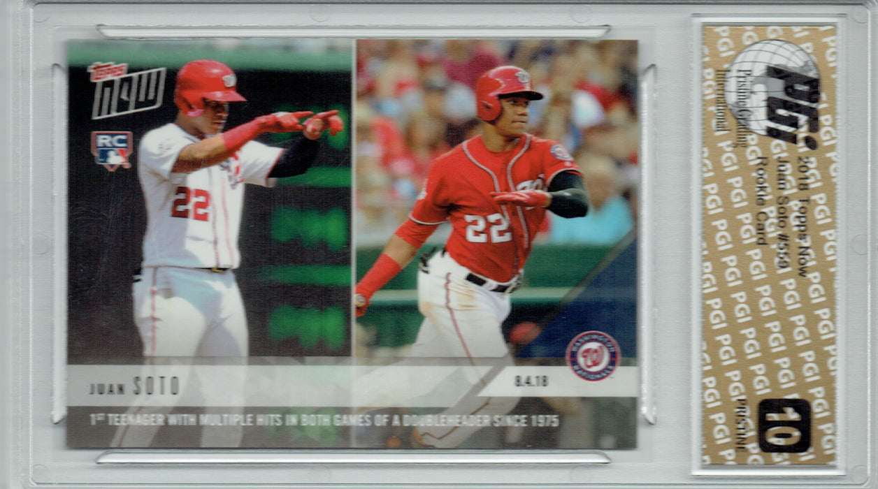 Juan Soto 2018 Topps Now #559 PRISTINE Rookie Card PGI 10