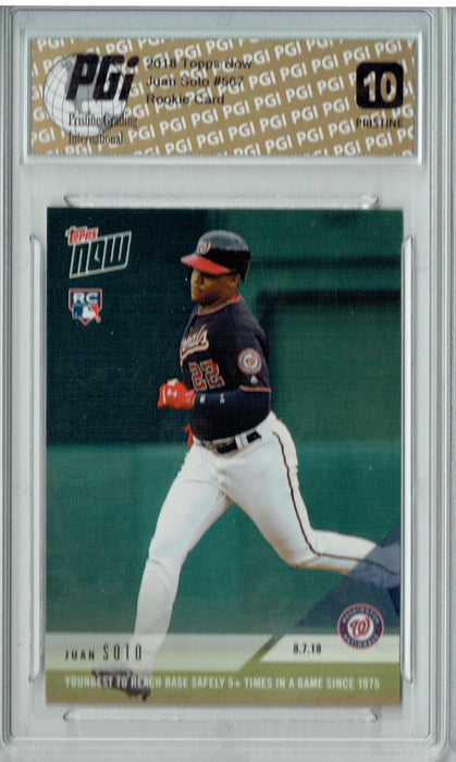 Juan Soto 2018 Topps Now #567 PRISTINE Rookie Card PGI 10