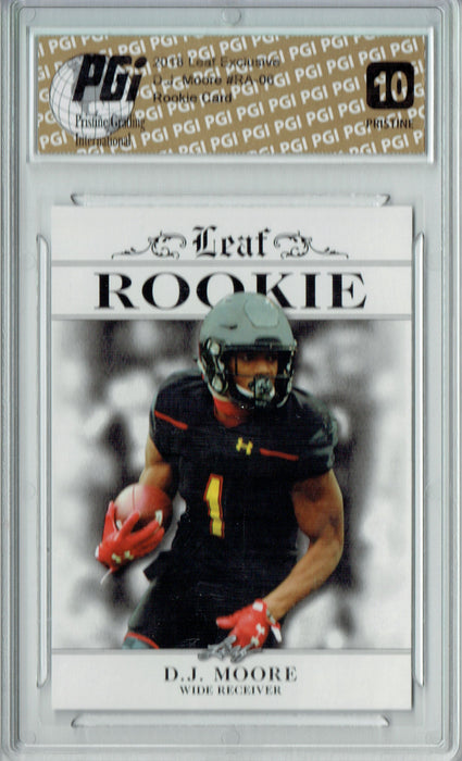 D.J. Moore 2018 Leaf Exclusive #RA-06 PRISTINE Rookie Card PGI 10