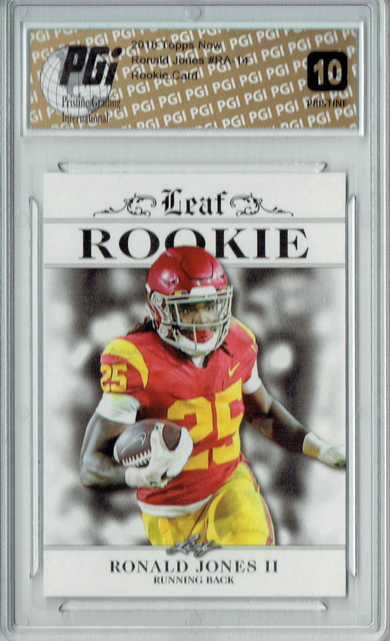 Ronald Jones Rookie Card Tampa Bay PGI 10 Gem Mint Football Trading Card 2018 Leaf Exclusive #RA-14 PRISTINE