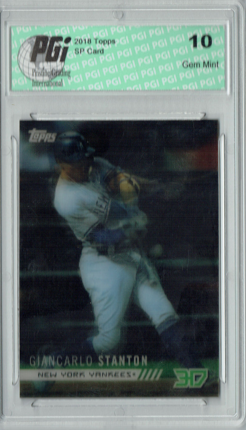 Giancarlo Stanton 2018 Topps On Demand 3D #M-18 Motion SP Card PGI 10