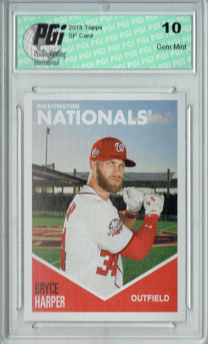 Bryce Harper 2018 Topps 582 Montgomery #2 SP Limited Run Card PGI 10