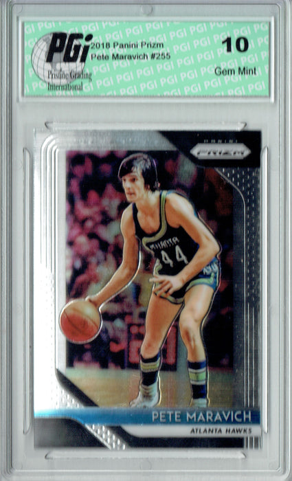 Pete Maravich 2018 Panini Prizm #255 LSU/Jazz/Hawks Card PGI 10