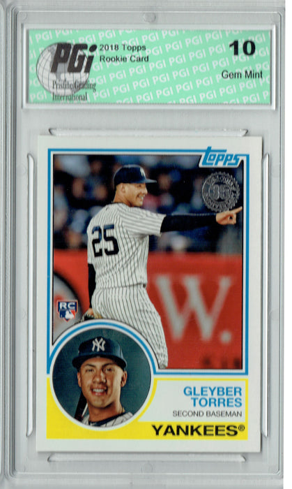 Gleyber Torres 2018 Topps #83-16 1983 Throwback SP Rookie Card PGI 10