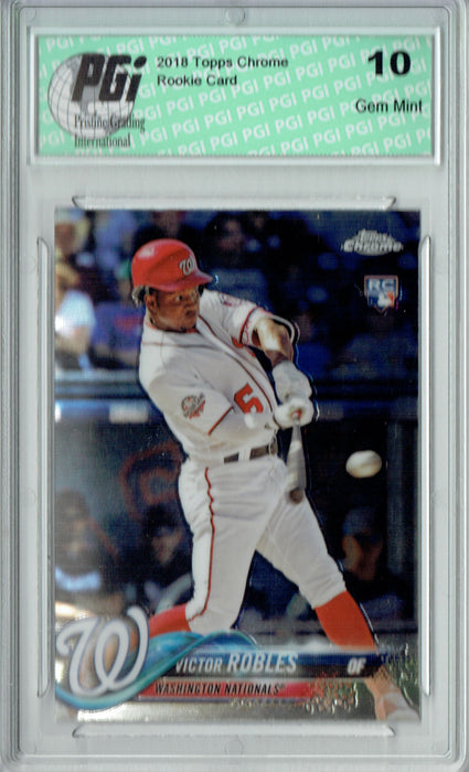 Victor Robles 2018 Topps Chrome Update #HMT22 Rookie Card PGI 10