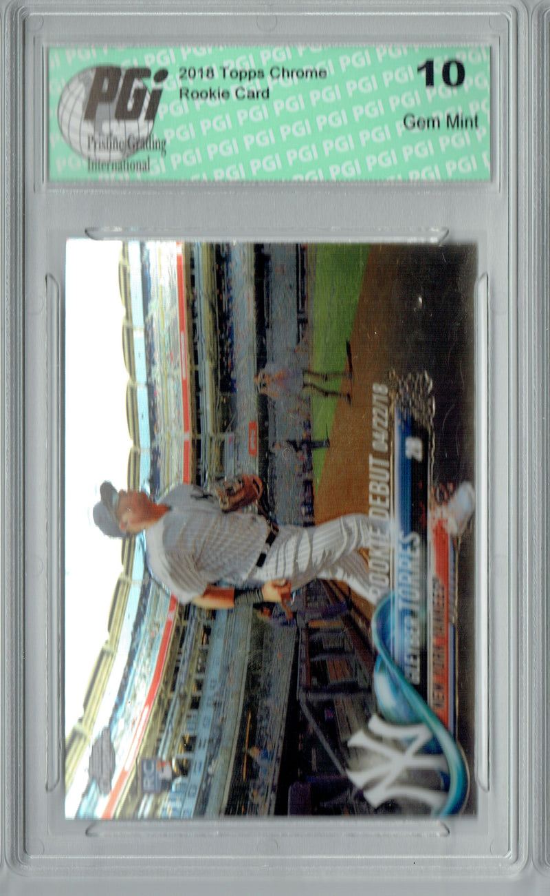 Gleyber Torres 2018 Topps Chrome Update #HMT33 Rookie Card PGI 10