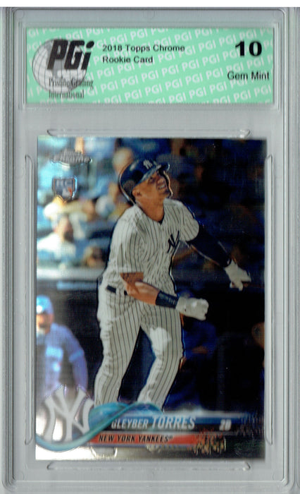 Gleyber Torres 2018 Topps Chrome Update #HMT9 Rookie Card PGI 10