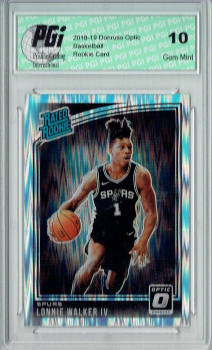 Lonnie Walker IV 2018 Donruss Optic #174 Shock SP Rookie Card PGI 10