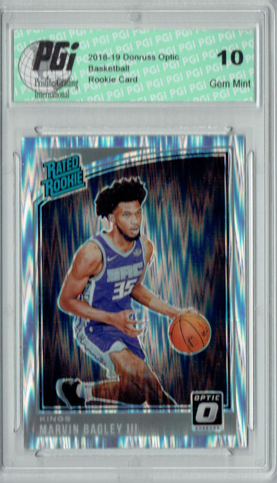 Marvin Bagley III 2018 Donruss Optic #168 Shock SP Rookie Card PGI 10