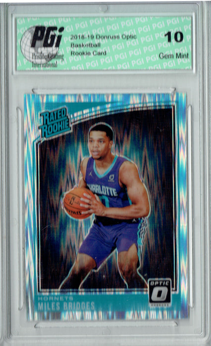 Miles Bridges 2018 Donruss Optic #172 Shock SP Rookie Card PGI 10