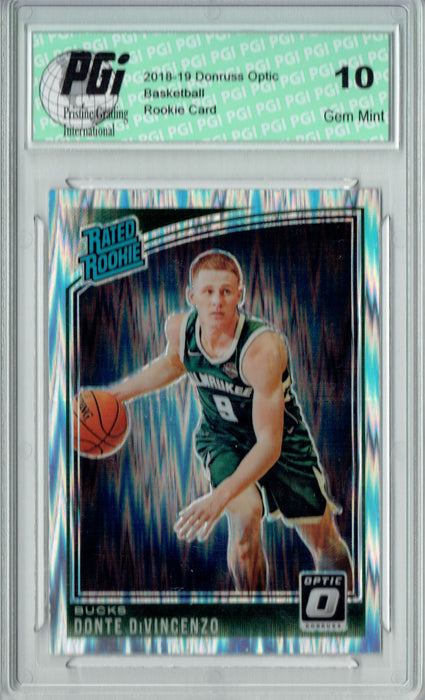 Donte DiVincenzo 2018 Donruss Optic #164 Shock SP Rookie Card PGI 10