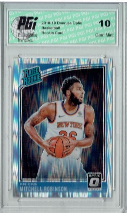 Mitchell Robinson 2018 Donruss Optic #163 Shock SP Rookie Card PGI 10