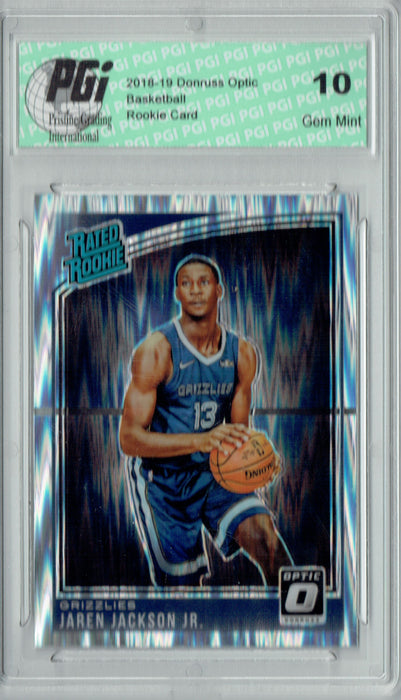 Jaren Jackson Jr. 2018 Donruss Optic #188 Shock SP Rookie Card PGI 10