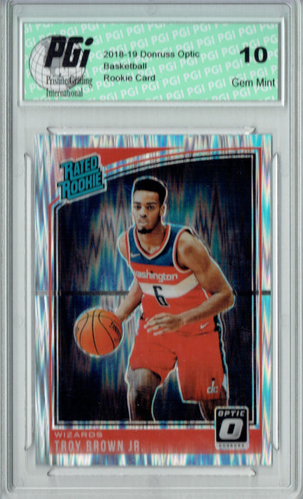 Troy Brown Jr. 2018 Donruss Optic #192 Shock SP Rookie Card PGI 10