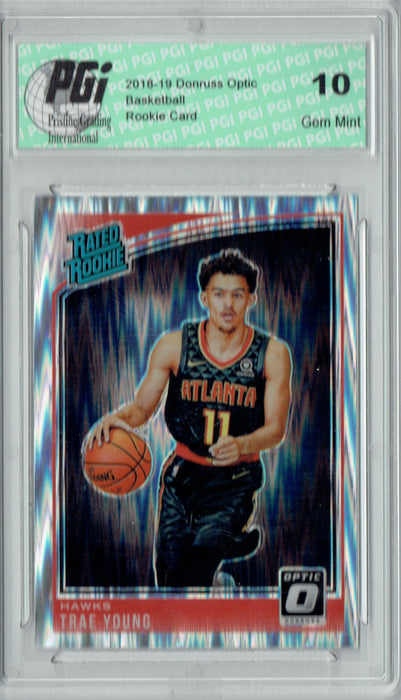 Trae Young 2018 Donruss Optic #198 Shock SP Rookie Card PGI 10