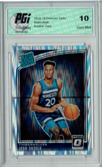 Josh Okogie 2018 Donruss Optic #194 Shock SP Rookie Card PGI 10