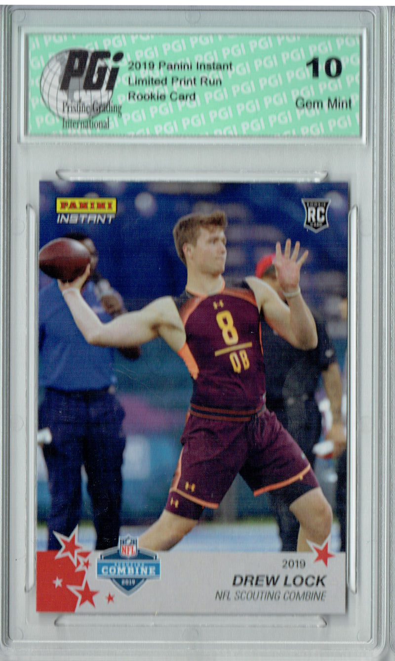 Drew Lock 2019 Panini Instant #2 Combine 1/116 His Very 1st Rookie Card PGI 10