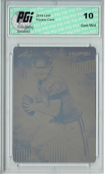 Sam Darnold 2018 Leaf HYPE! #4 Rare Black Plate 1 of 1 Rookie Card PGI 10