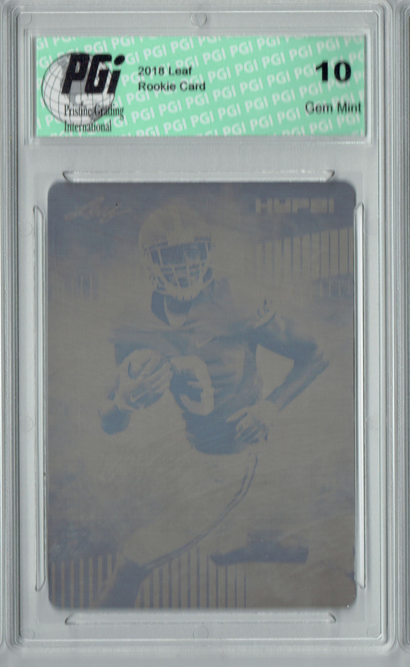 Calvin Ridley Rookie Card Atlanta PGI 10 Gem Mint Football Trading Card 2018 Leaf HYPE! #8 Rare Black Plate 1 of 1