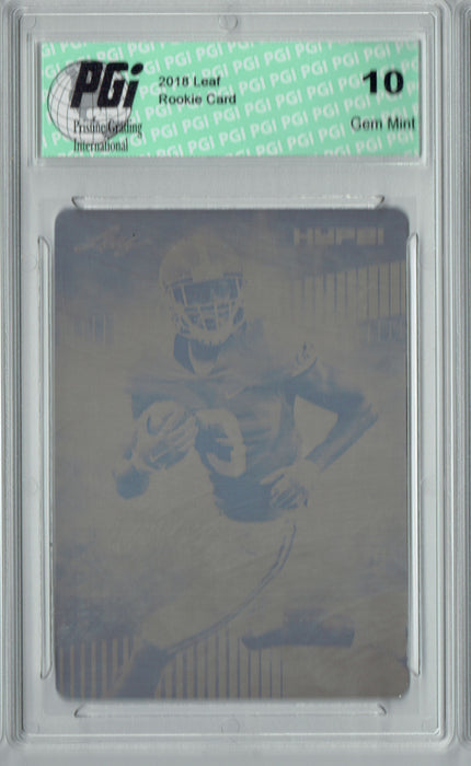 Calvin Ridley 2018 Leaf HYPE! #8 Rare Black Plate 1 of 1 Rookie Card PGI 10