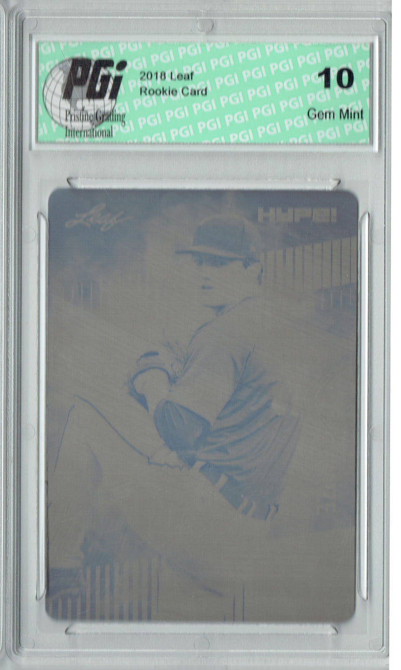 Casey Mize 2018 Leaf HYPE #11 Rare Black Plate 1 of 1 Rookie Card PGI 10