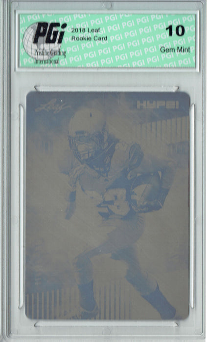 Phillip Lindsay 2018 Leaf HYPE! #12 Rare Black Plate 1 of 1 Rookie Card PGI 10