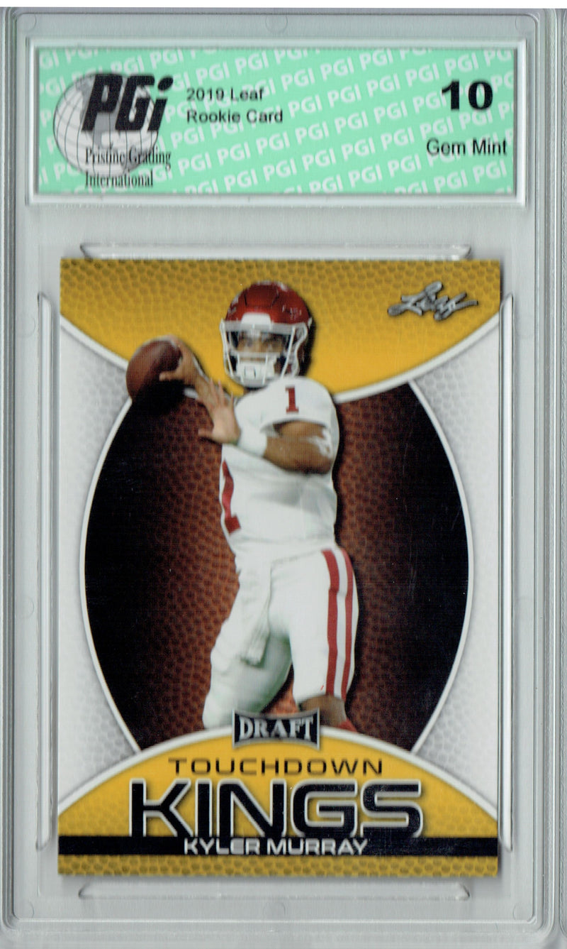 Kyler Murray Rookie Card Arizona PGI 10 Gem Mint Football Trading Card 2019 Leaf Draft #SP-KM3 Touchdown Kings Gold SP