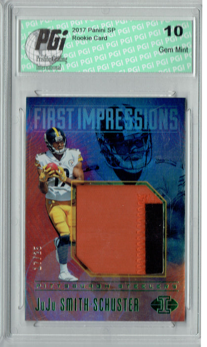 JuJu Smith-Schuster 2017 Illusions #FI-JU Jersey, #27/25 Rookie Card PGI 10