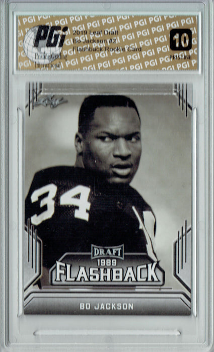 Bo Jackson 2019 Leaf Draft #02 Flashback Rookie Card PRISTINE PGI 10