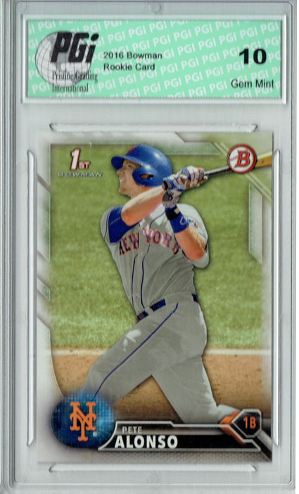 Pete Alonso 2016 Bowman #BD-92 1st Rookie Card PGI 10