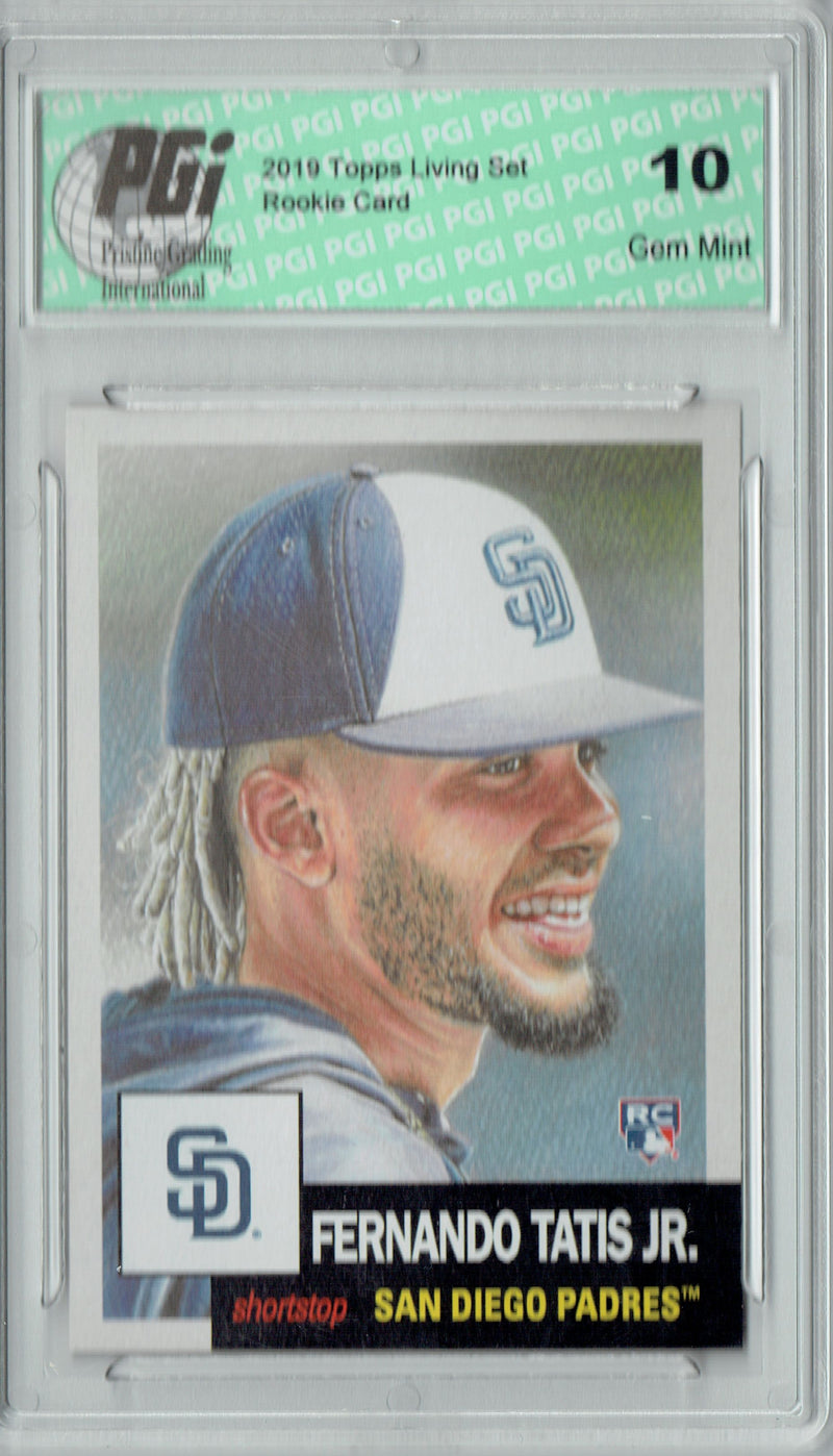 Fernando Tatis Jr. 2019 Topps #173 The Living Set 10k Made Rookie Card PGI 10