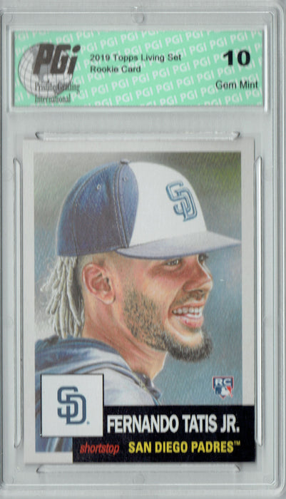 Fernando Tatis Jr. 2019 Topps #173 The Living Set 10k Made Rookie Card PGI 10