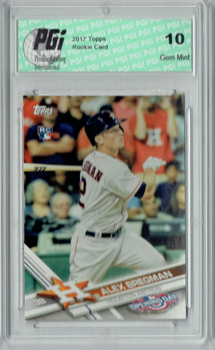 Alex Bregman 2017 Topps #19 Opening Day Rookie Card PGI 10