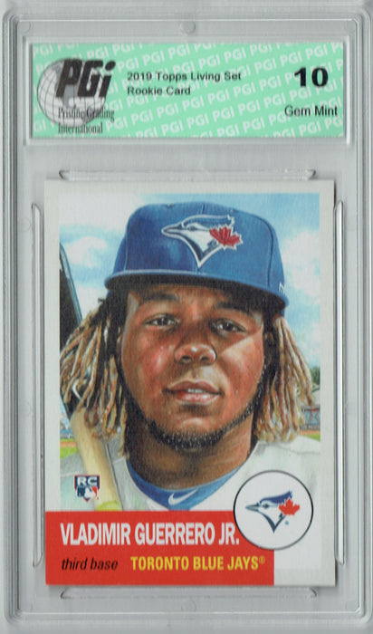 Vladimir Guerrero Jr. 2019 Topps Living Set #179 1/27k Made Rookie Card PGI 10