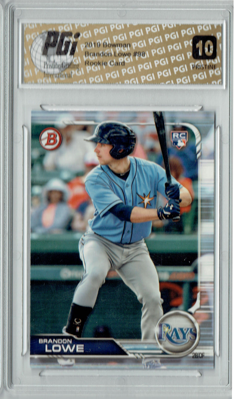 Brandon Lowe 2019 Bowman #98 PRISTINE Rookie Card PGI 10